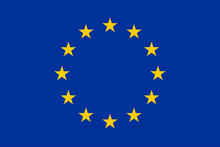 Die Flagge der EU: Sterne auf blauem Hintergrund